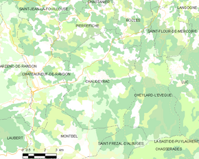 Poziția localității Chaudeyrac