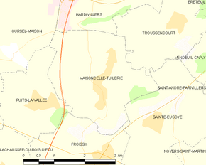 Poziția localității Maisoncelle-Tuilerie