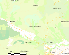 Poziția localității Molitg-les-Bains