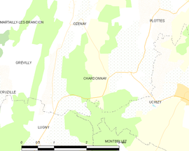 Mapa obce Chardonnay