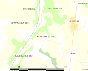 Poziția localității Notre-Dame-du-Parc