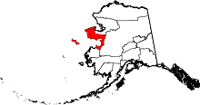 Harta e Nome Census Area në Alaska