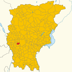 Elhelyezkedése Bergamo térképén