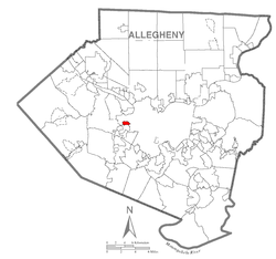 Location within Allegheny county