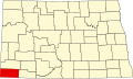 Mappa del North Dakota evidenziando Bowman County.svg