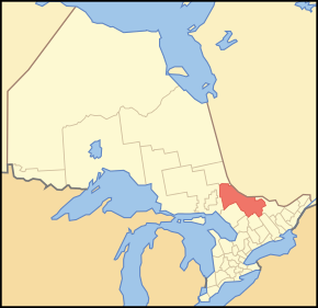 округ Ніпіссінґ на провінційній мапі Онтаріо.