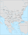 Map of the Balkans in the Middle ages