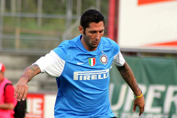 Materazzi during a training session