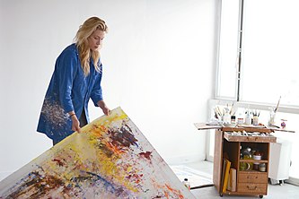 Marie de Villepin at her studio in Paris. Marie de Villepin at her Paris studio.jpg