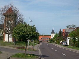 Passage to the north, the church in the background