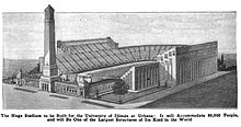 Original plan for Memorial Stadium as seen in Popular Mechanics magazine, 1921