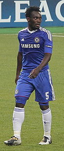 Michael Essien playing for Chelsea in 2010
