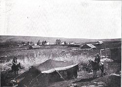 Celkový pohled na Mišmar ha-Jarden před koncem 19. století