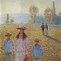 Landscape with figures, Giverny, figures in sunshine Monet w1204.jpg