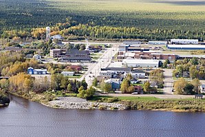 Downtown area of ​​Moosonee