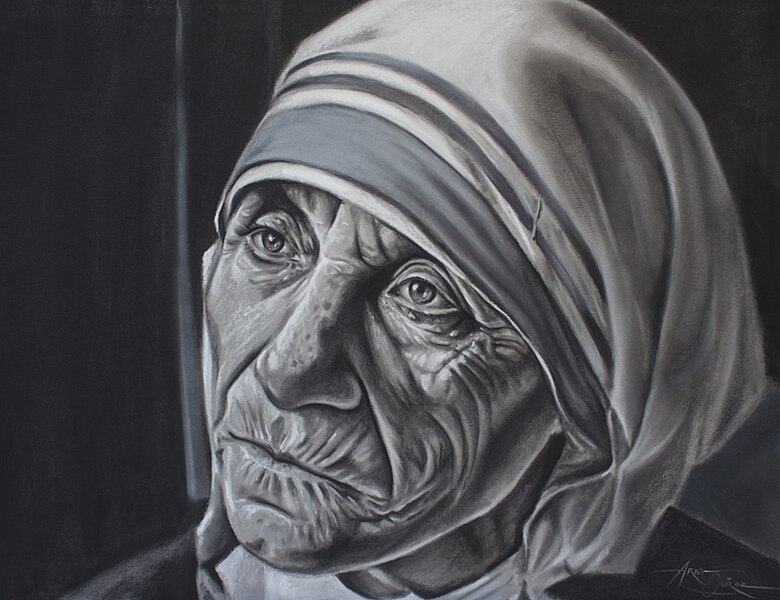 File:Mother Teresa by Ariel Quiroz - Portrait.jpg