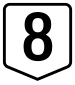 Route 8 schild}}