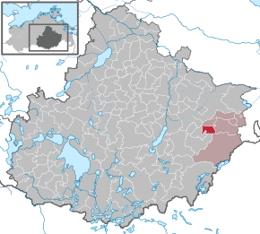 Poziția Neetzka pe harta districtului Mecklenburgische Seenplatte