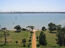 The view over Southampton Water from the Royal Victoria Country Park