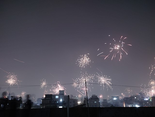 New Year celebration in Dhaka, Bangladesh.