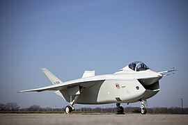 Newly restored X-32 at National Museum USAF 2023 side.jpg