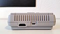 The back side of the Super NES classic.