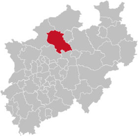 Localisation de Arrondissement de Coesfeld