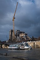Vista de Notre-Dame un año después del incendio.