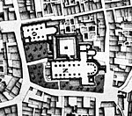 Detail stadsplattegrond (Larcher d'Aubencourt, 1749)