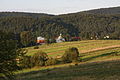 English: Panorama of Olchowa. Polski: Panorama wsi Olchowa.