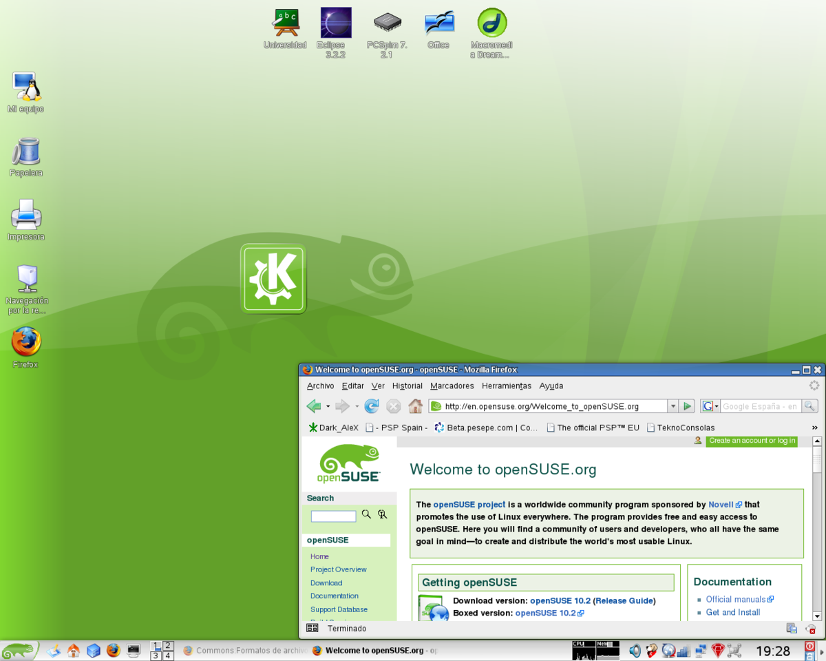 Open org. OPENSUSE 10.2.