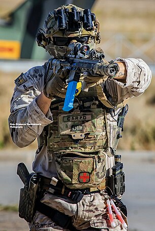 Special Naval Warfare Force operator during a training with dummy rounds Operador FGNE.jpg