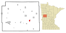 Otter Tail County Minnesota Incorporated and Unincorporated areas Henning Highlighted.svg