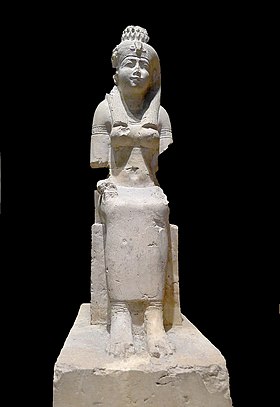 Rattaouy istennő, Montou isten felesége Médamoudban (Louvre-i múzeum, ref. E12923)