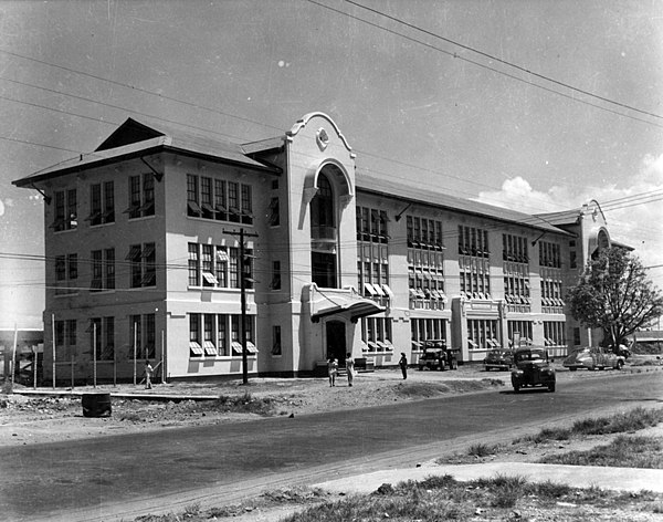 The reconstructed Training Department Building (now the PNU Manila Faculty Center) in 1950