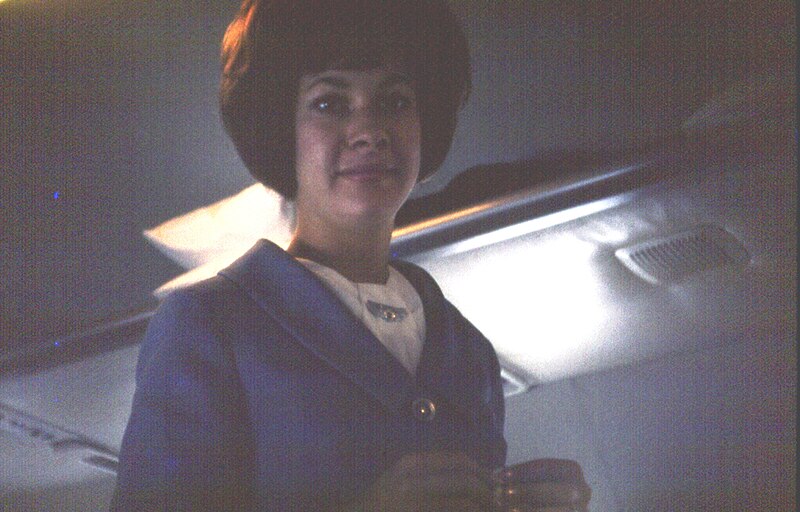 File:Pacific Northern Airlines stewardess, 1965.jpg