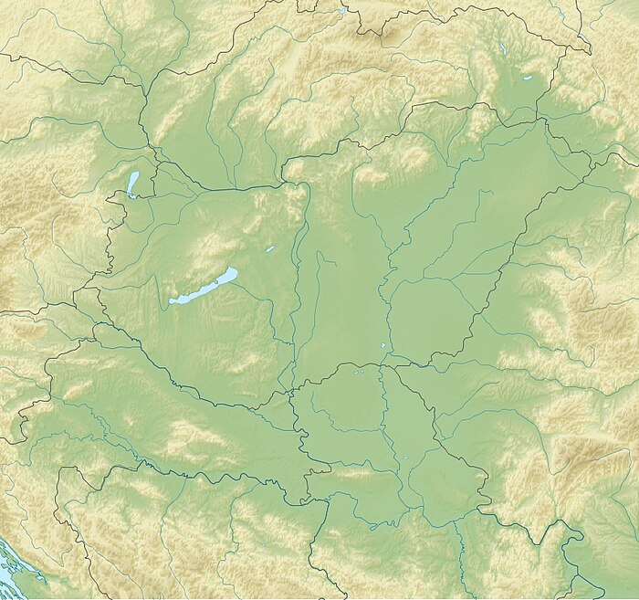 Map of lakes and rivers in the Carpathian Basin