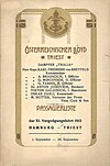 Passagierliste der XI. Vergnügungsfahrt 1912 (119 × 181 mm)