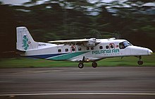 A Pelangi Air Dornier 228-202K (9M-PEL) landing at the Seletar Airport in Singapore, circa 1999. Pelangi Air Dornier 228-202K (9M-PEL) landing at Singapore Seletar Airport.jpg