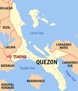 Tiaong na Quezon Coordenadas : 13°57'N, 121°19'E