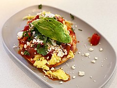 Chilaquiles served in California