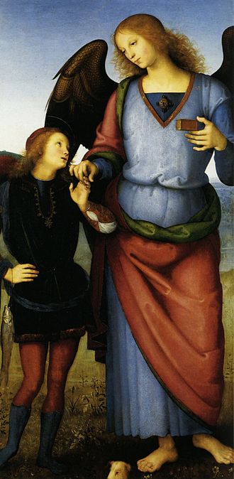 Tobit and the Archangel Raphael; Pietro Perugino Pietro Perugino cat54c.jpg