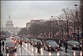 Presidential motorcade following the inauguration of United States President George W. Bush, January 20, 2001