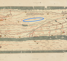 Römerstrasse Seeland - Ausschnitt aus der Tabula Peutingeriana