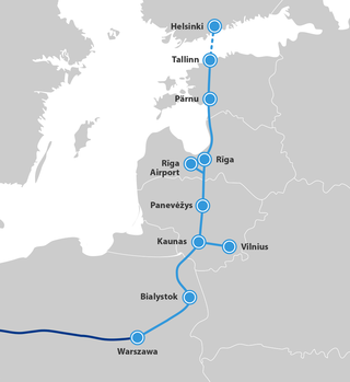 <span class="mw-page-title-main">Rail Baltica</span> Railway network across the Baltic states