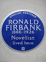 RONALD FIRBANK 1886-1926 Novelist lived here.jpg