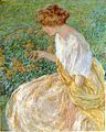 The Yellow Flower aka The Artist's Wife in the Garden (1908)