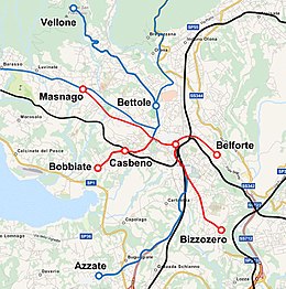 Rețeaua de tramvai din Varese.JPG