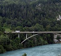 Le pont sur le Rhin à Tamins