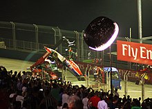 Alexander Rossi crashed towards the end of the first free practice session. Rossi crash 2015 Singapore GP.jpg